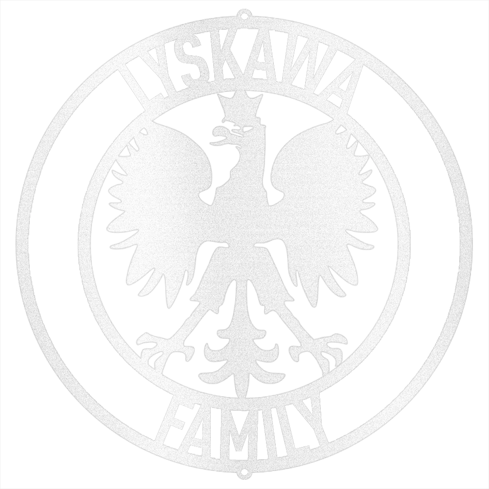 White / 12 Personalized Polish Eagle