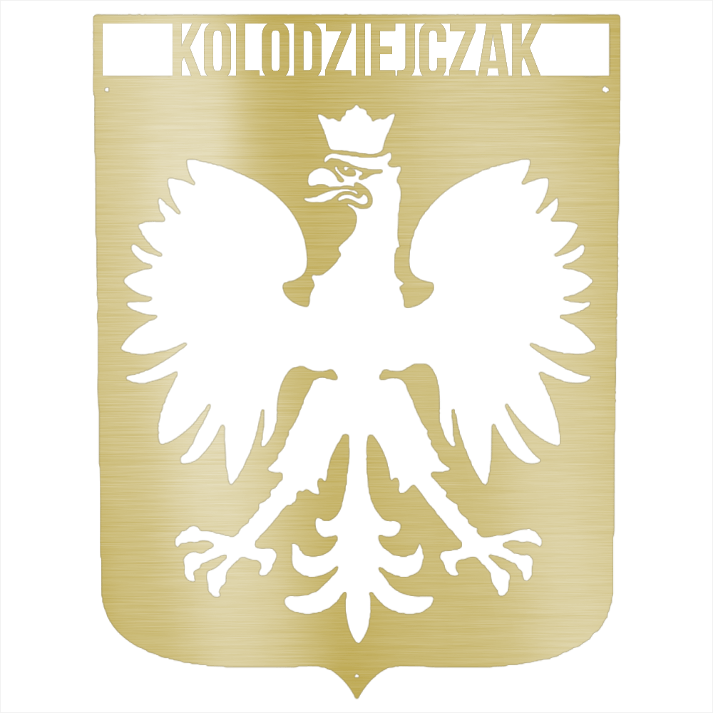 Gold / 12 Personalized Polish Eagle Steel Sign: Monogram Home Decor, poland Lover Gift