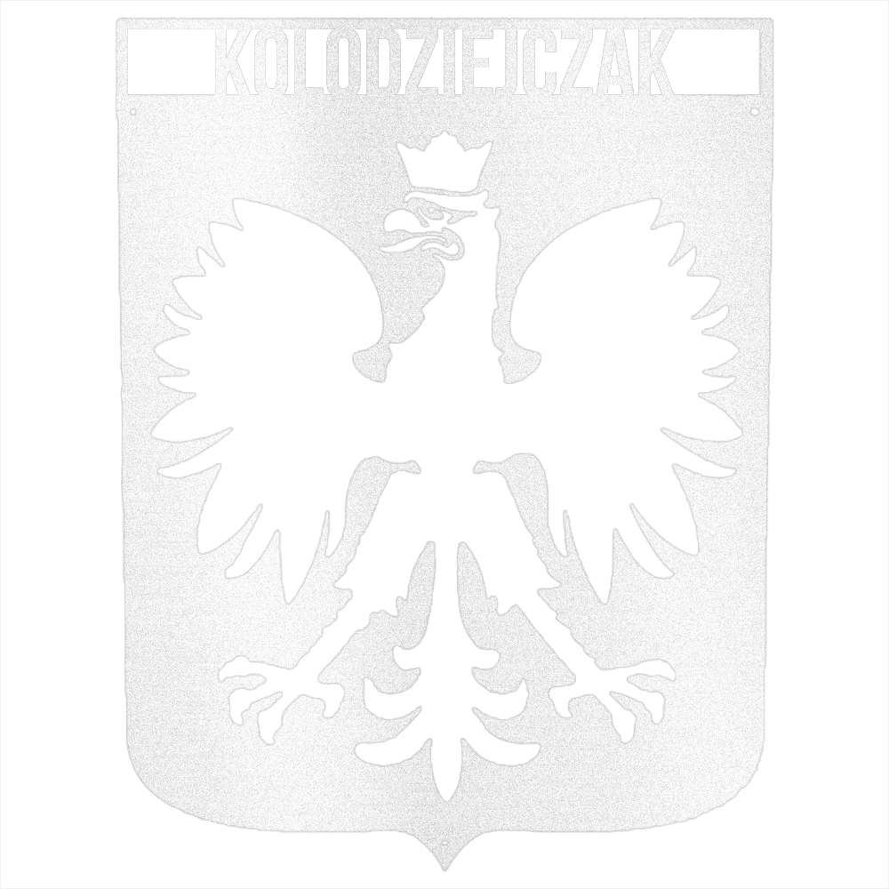 White / 12 Personalized Polish Eagle Steel Sign: Monogram Home Decor, poland Lover Gift