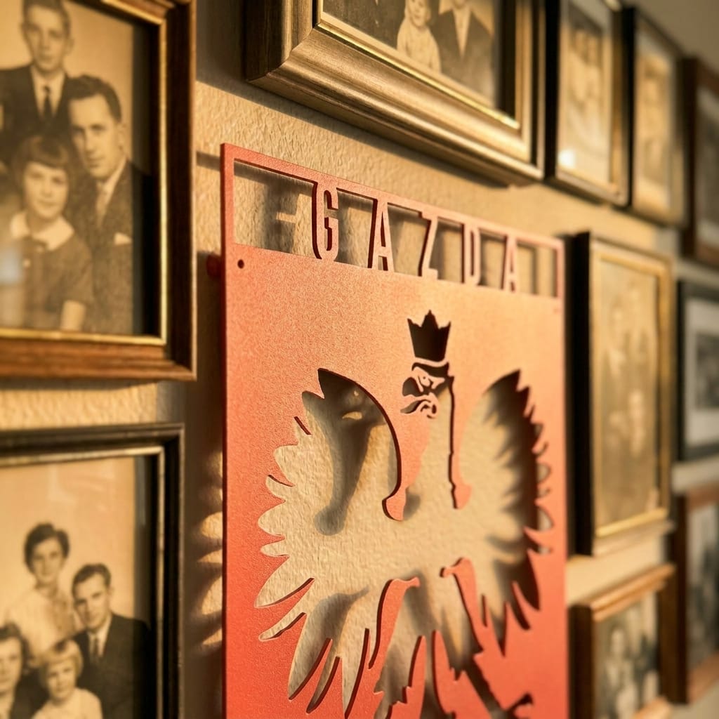 Personalized Polish Eagle Steel Sign: Monogram Home Decor, poland Lover Gift