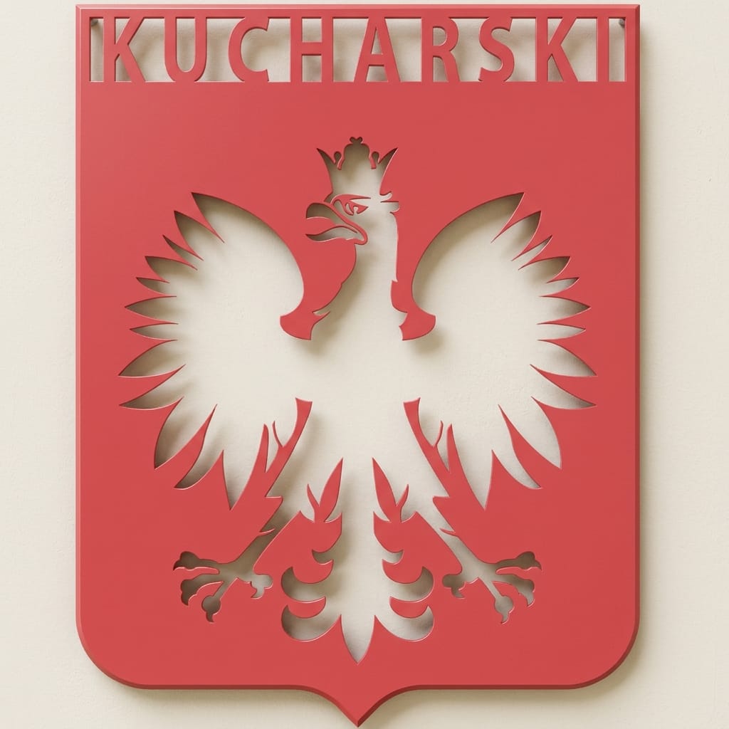 Personalized Polish Eagle Steel Sign: Monogram Home Decor, poland Lover Gift