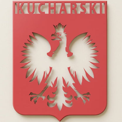 Personalized Polish Eagle Steel Sign: Monogram Home Decor, poland Lover Gift