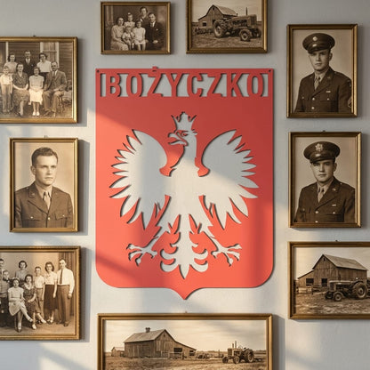 Personalized Polish Eagle Steel Sign: Monogram Home Decor, poland Lover Gift