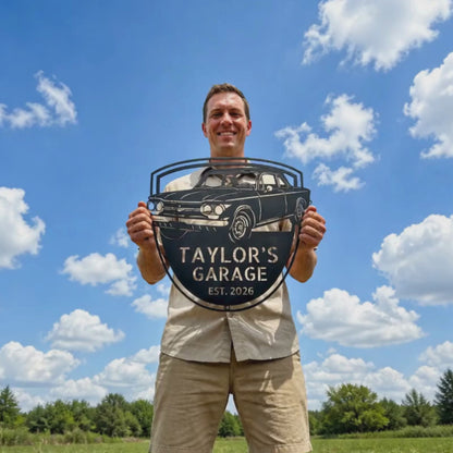 1963 Corvair Hardtop Garage Sign | Personalized Gift for Car Lovers