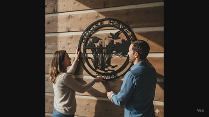 Personalized Goose Haven Metal Sign | Custom Cabin, Lodge, or Lake House Wall Art – Wildlife Outdoor Decor