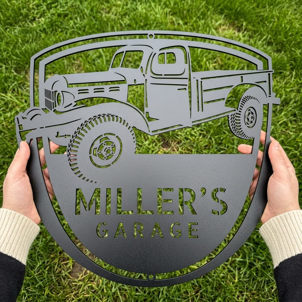 Steel Sign 1948 Dodge Power Wagon Personalized Metal Garage Sign