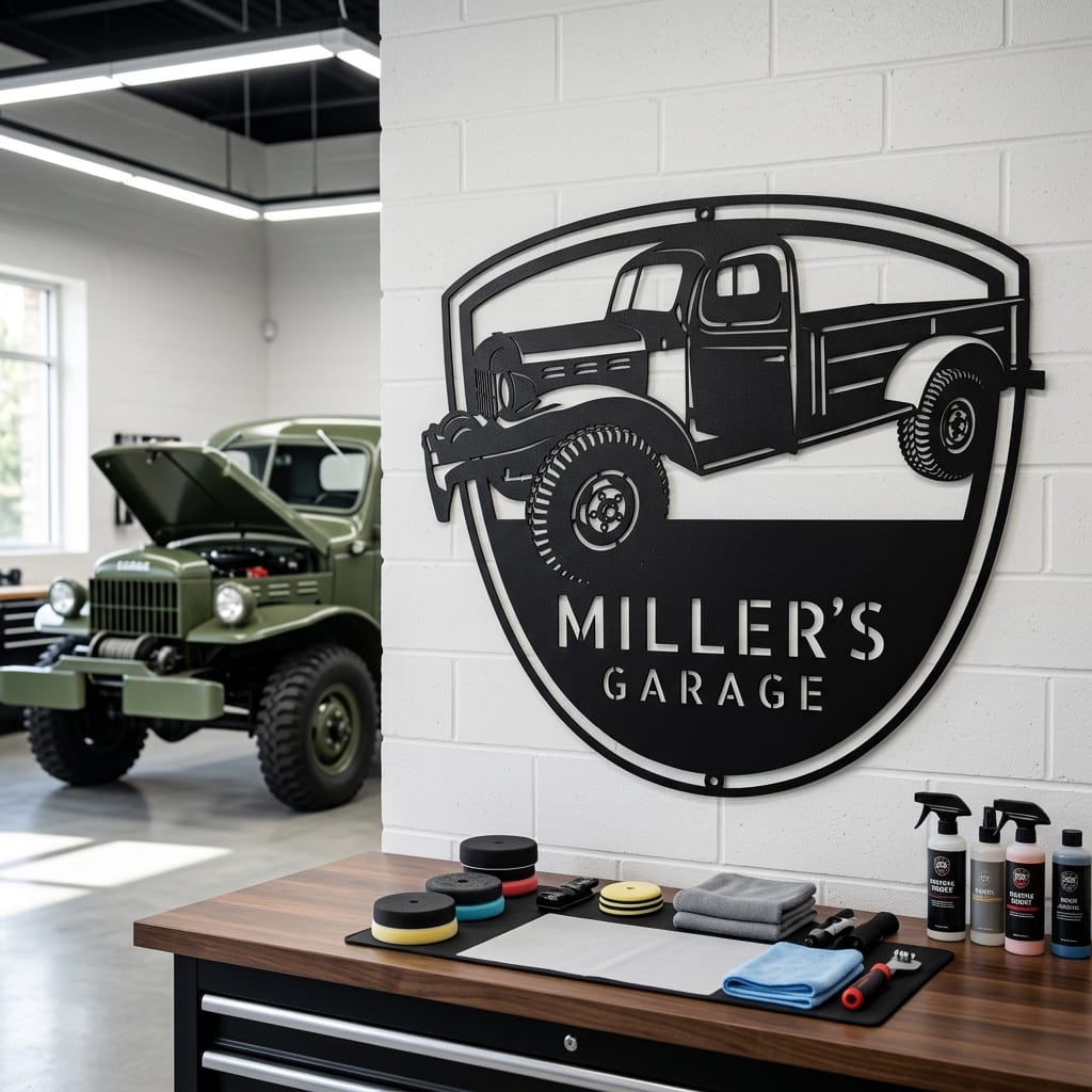 Steel Sign 1948 Dodge Power Wagon Personalized Metal Garage Sign