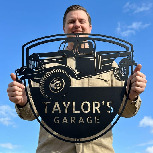 Steel Sign 1948 Dodge Power Wagon Personalized Metal Garage Sign