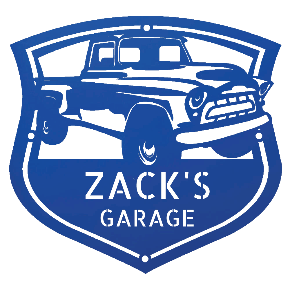 Steel Sign Blue / 12 1955–57 Chevy 3100 Garage Sign – Personalized Classic Truck Metal Wall Art