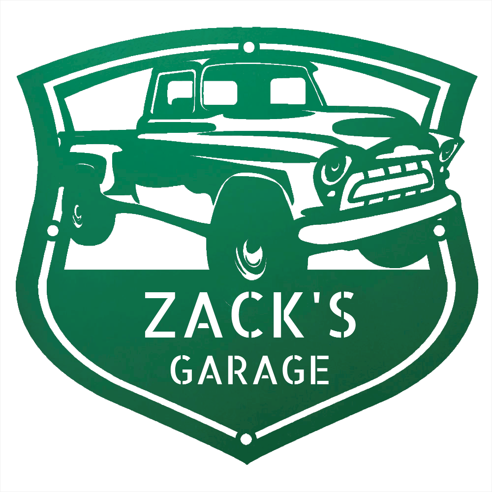 Steel Sign Green / 12 1955–57 Chevy 3100 Garage Sign – Personalized Classic Truck Metal Wall Art