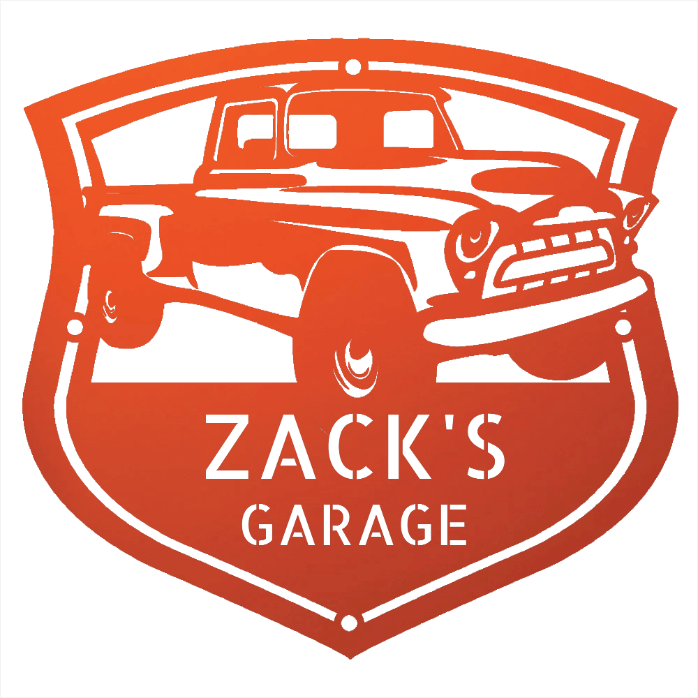 Steel Sign Orange / 12 1955–57 Chevy 3100 Garage Sign – Personalized Classic Truck Metal Wall Art