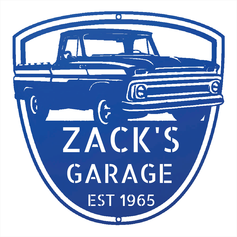 Steel Sign Blue / 12 1965 Chevy C10 Garage Sign | Personalized Metal Truck Sign