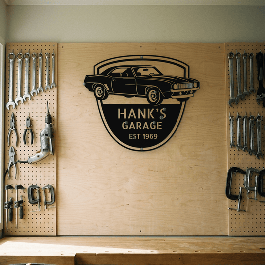 Steel Sign 1969 Camaro Z28 Garage Sign | Personalized Muscle Car Wall Art