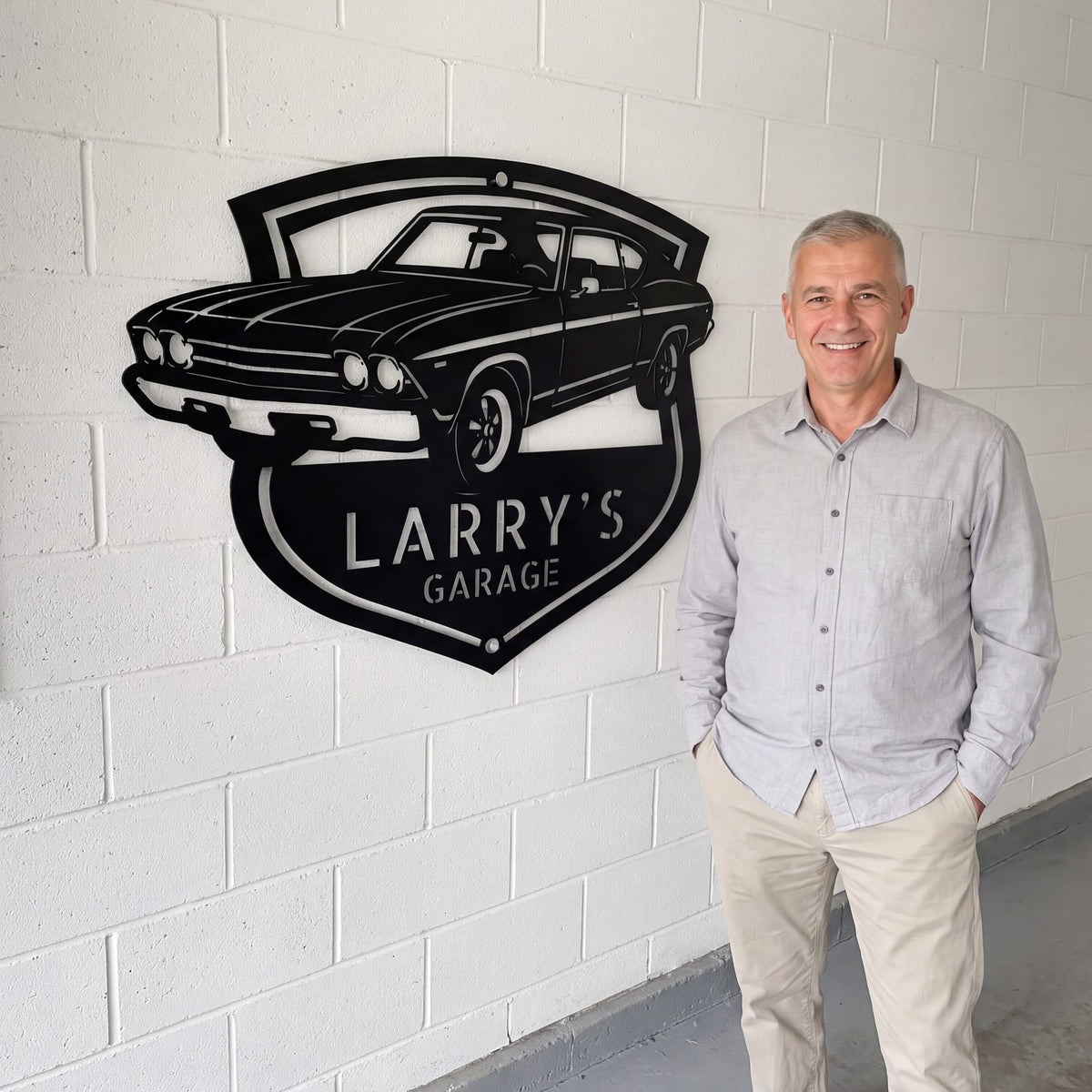 Steel Sign Black / 15 1969 Chevelle Metal Sign | Personalized Restoration Garage Art