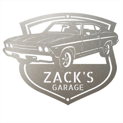 Steel Sign Silver / 15 1969 Chevelle Metal Sign | Personalized Restoration Garage Art