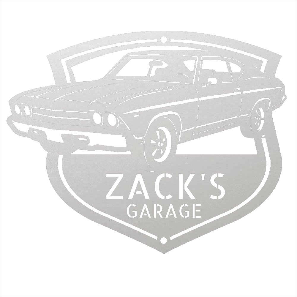 Steel Sign White / 15 1969 Chevelle Metal Sign | Personalized Restoration Garage Art