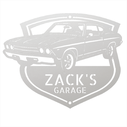 Steel Sign White / 15 1969 Chevelle Metal Sign | Personalized Restoration Garage Art