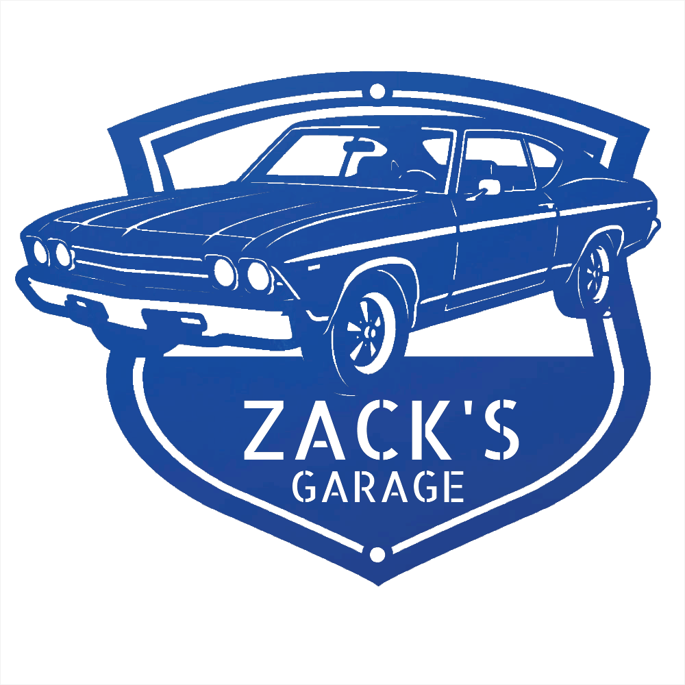 Steel Sign Blue / 24 1969 Chevelle Metal Sign | Personalized Restoration Garage Art