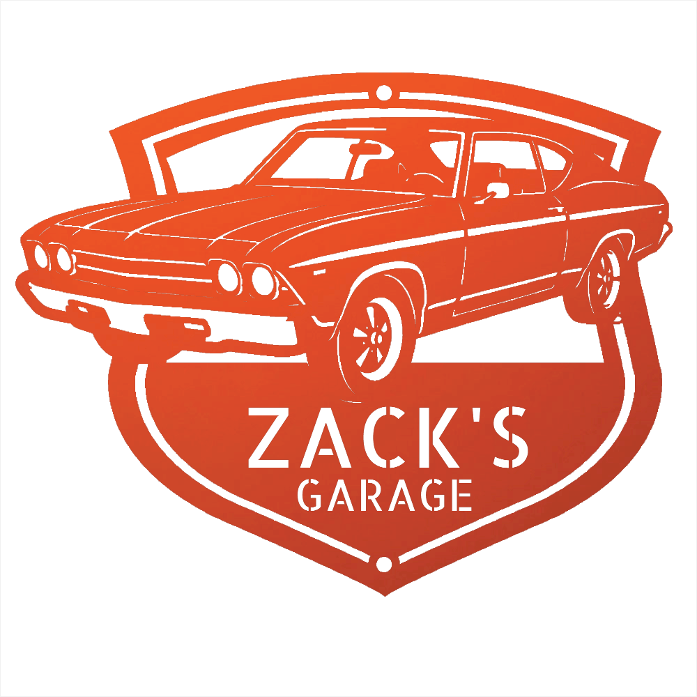Steel Sign Orange / 24 1969 Chevelle Metal Sign | Personalized Restoration Garage Art