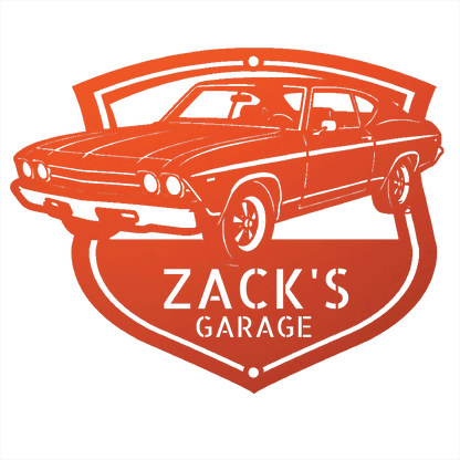 Steel Sign Orange / 24 1969 Chevelle Metal Sign | Personalized Restoration Garage Art