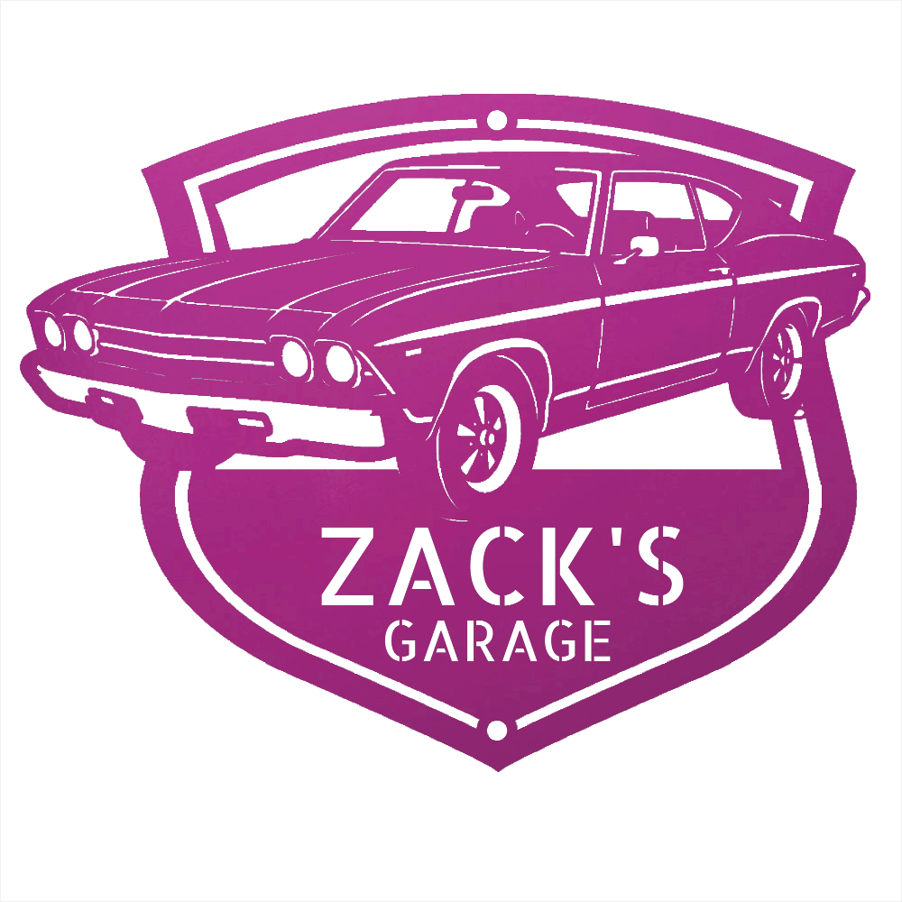 Steel Sign Purple / 24 1969 Chevelle Metal Sign | Personalized Restoration Garage Art