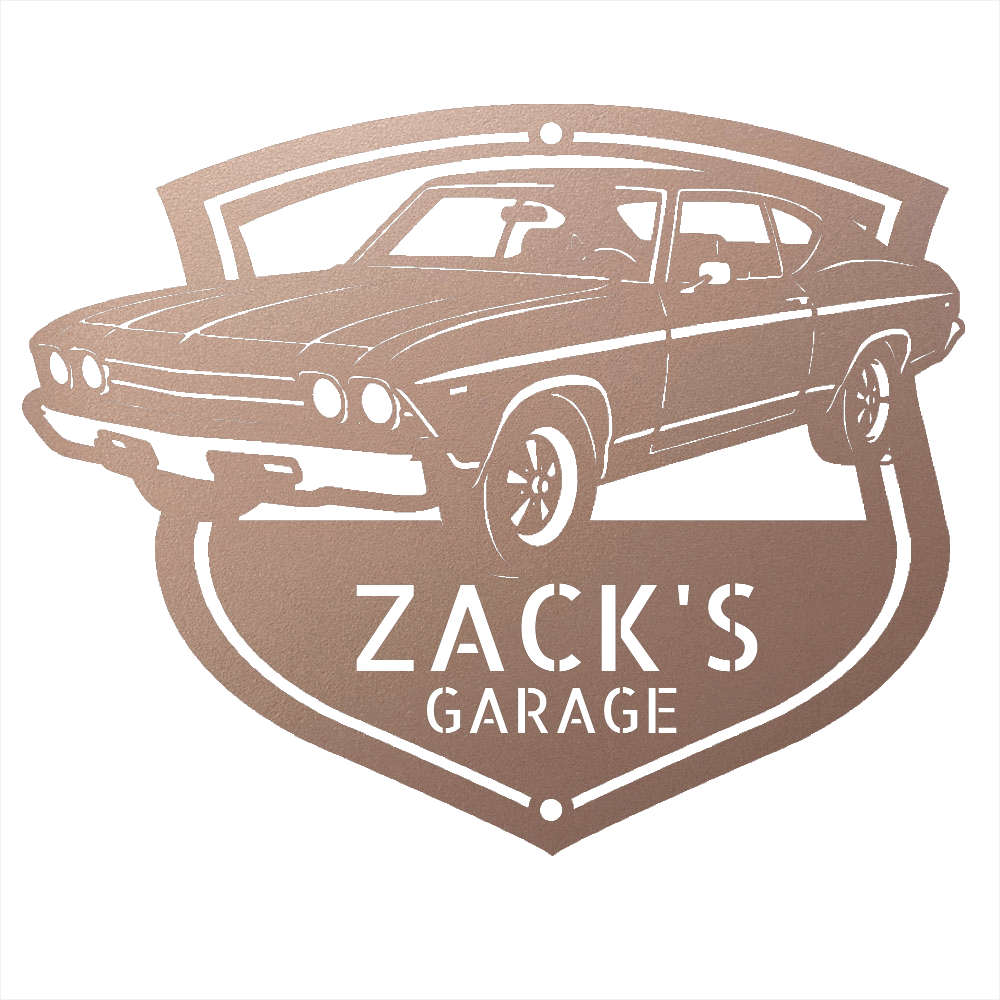Steel Sign Rose / 24 1969 Chevelle Metal Sign | Personalized Restoration Garage Art