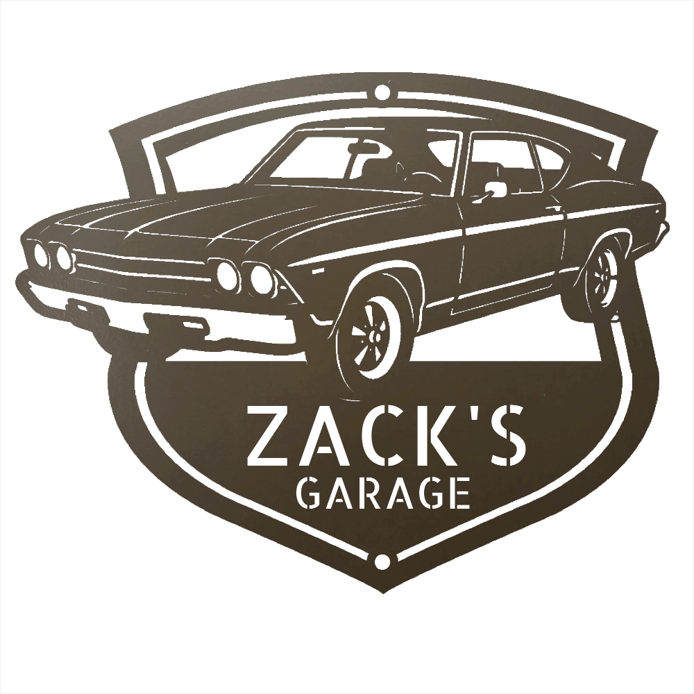 Steel Sign Stone / 24 1969 Chevelle Metal Sign | Personalized Restoration Garage Art