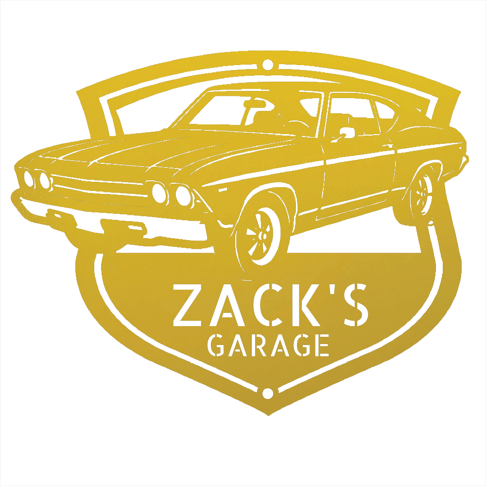 Steel Sign Yellow / 24 1969 Chevelle Metal Sign | Personalized Restoration Garage Art