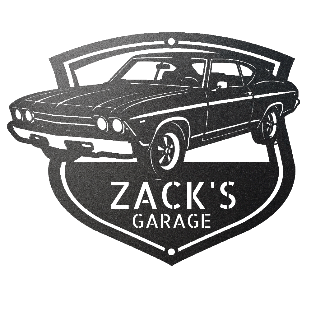 Steel Sign 1969 Chevelle Metal Sign | Personalized Restoration Garage Art