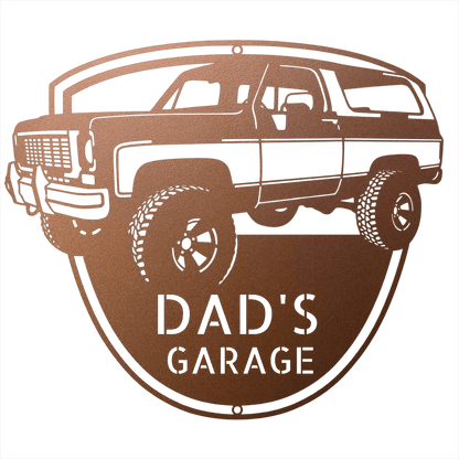 Steel Sign Copper / 12 1973 K5 Blazer Metal Sign | Personalized Front View Garage Sign