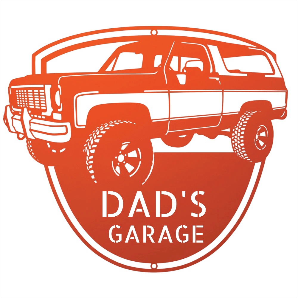 Steel Sign Orange / 12 1973 K5 Blazer Metal Sign | Personalized Front View Garage Sign