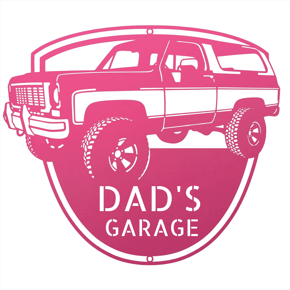 Steel Sign Pink / 12 1973 K5 Blazer Metal Sign | Personalized Front View Garage Sign