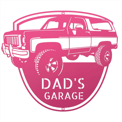 Steel Sign Pink / 12 1973 K5 Blazer Metal Sign | Personalized Front View Garage Sign