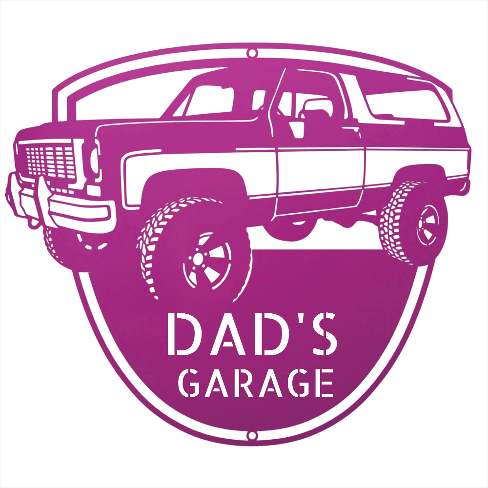 Steel Sign Purple / 12 1973 K5 Blazer Metal Sign | Personalized Front View Garage Sign
