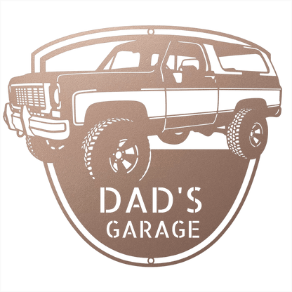 Steel Sign Rose / 12 1973 K5 Blazer Metal Sign | Personalized Front View Garage Sign