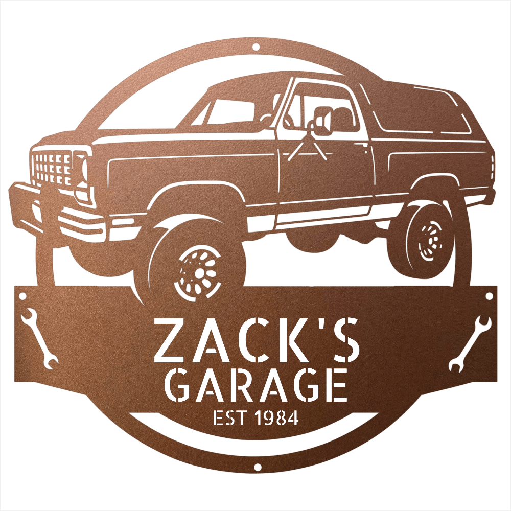 Steel Sign Copper / 12 1984 Dodge Ram Charger
