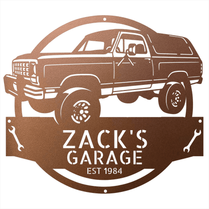 Steel Sign Copper / 12 1984 Dodge Ram Charger