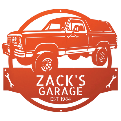 Steel Sign Orange / 12 1984 Dodge Ram Charger