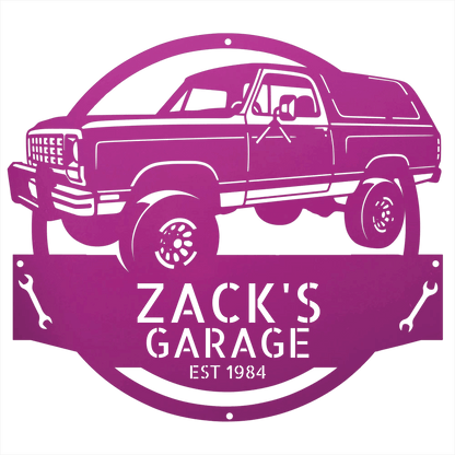 Steel Sign Purple / 12 1984 Dodge Ram Charger