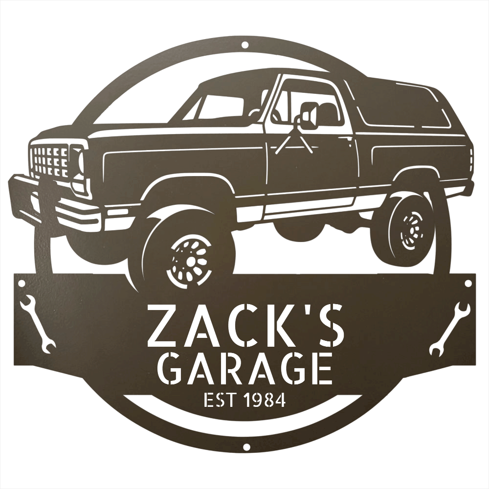 Steel Sign Stone / 12 1984 Dodge Ram Charger