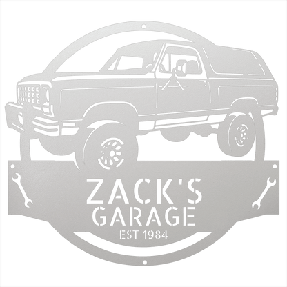 Steel Sign White / 12 1984 Dodge Ram Charger