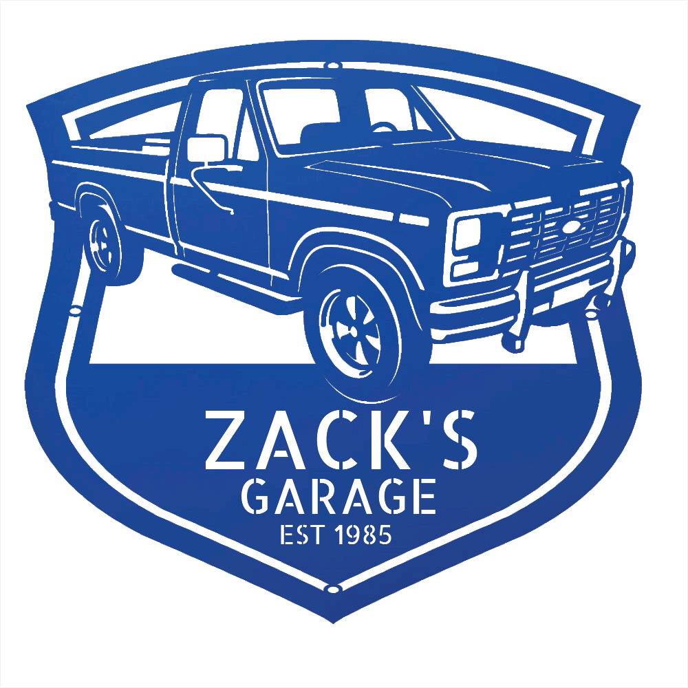Steel Sign Blue / 12 1986 Ford F-150 Bullnose Metal Sign | Personalized Garage Wall Art