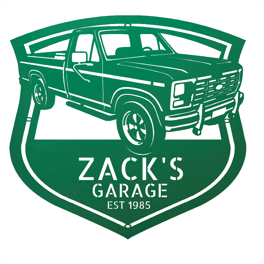 Steel Sign Green / 12 1986 Ford F-150 Bullnose Metal Sign | Personalized Garage Wall Art