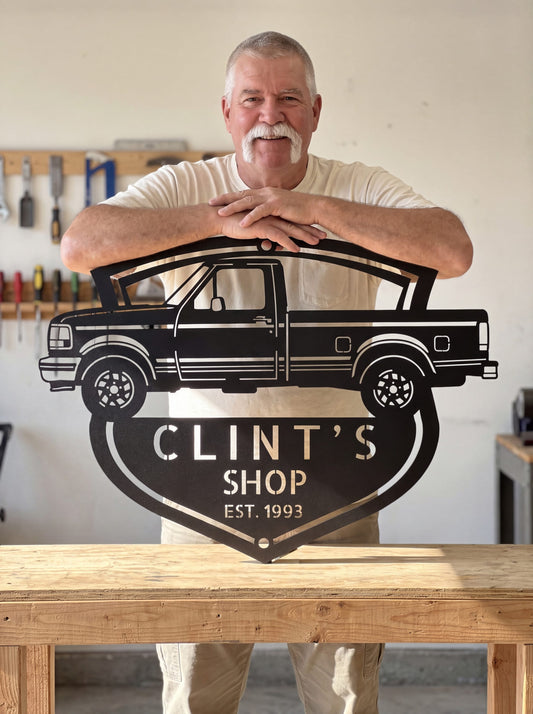 Steel Sign 1992-1996 Ford F-150 Garage Sign | Personalized OBS Ford Sign