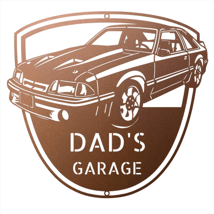 Steel Sign Copper / 15 1992 Mustang GT Garage Sign | Personalized Metal Name Sign
