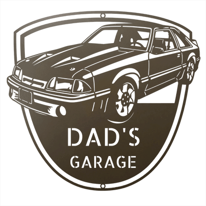 Steel Sign Stone / 24 1992 Mustang GT Garage Sign | Personalized Metal Name Sign