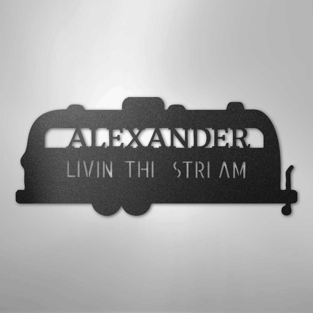 Steel Sign Black / 12" Airstream Monogram - Steel Sign