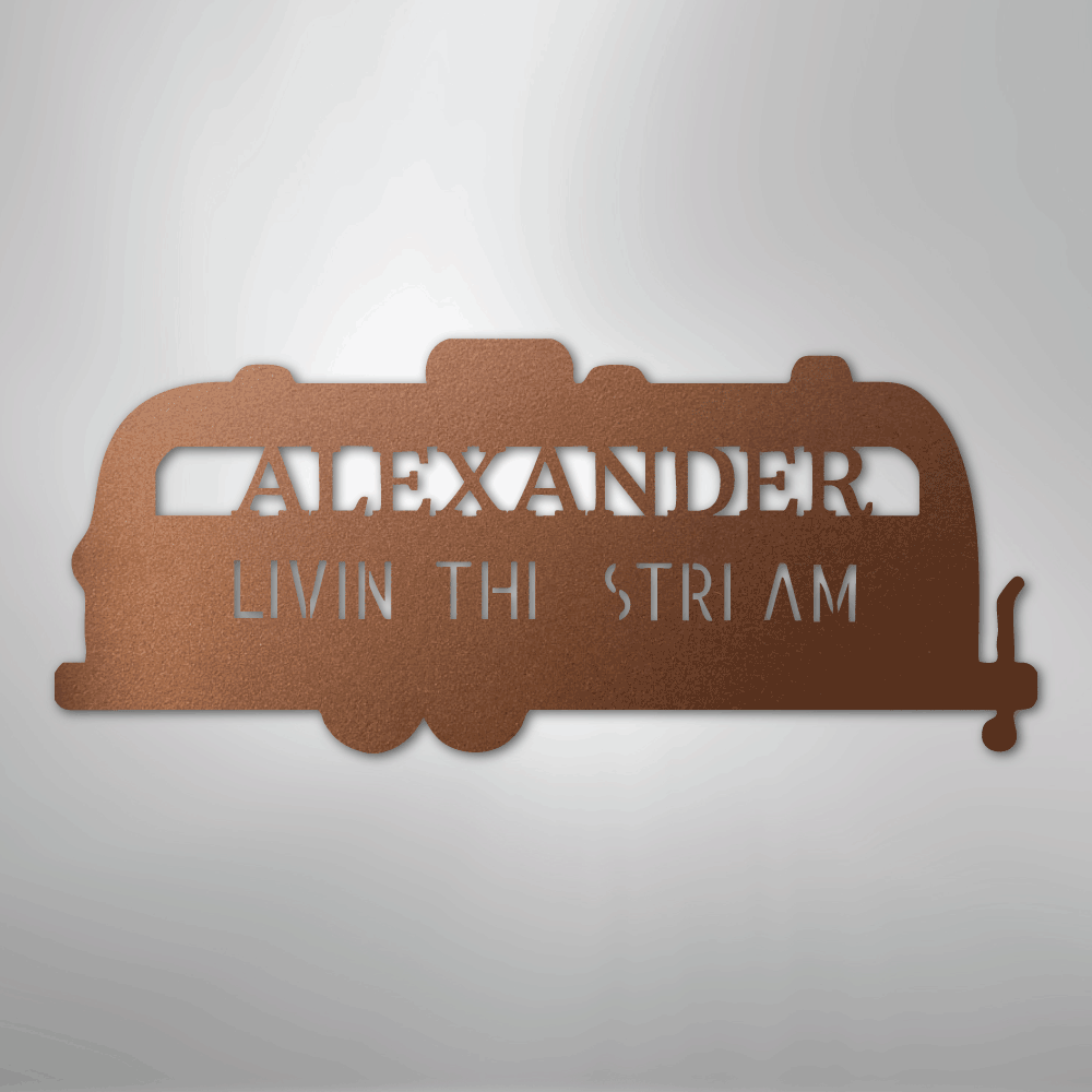Steel Sign Copper / 12" Airstream Monogram - Steel Sign