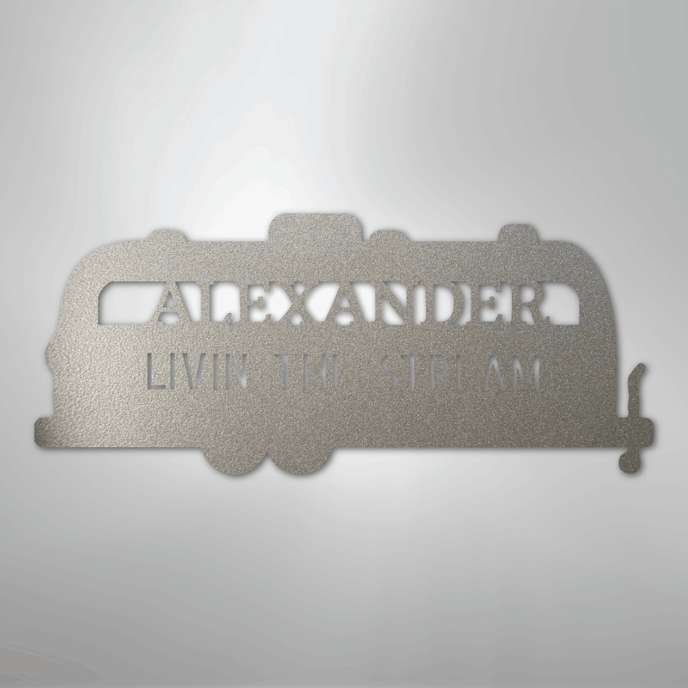 Steel Sign Silver / 12" Airstream Monogram - Steel Sign