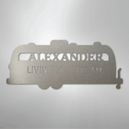 Steel Sign Silver / 12" Airstream Monogram - Steel Sign